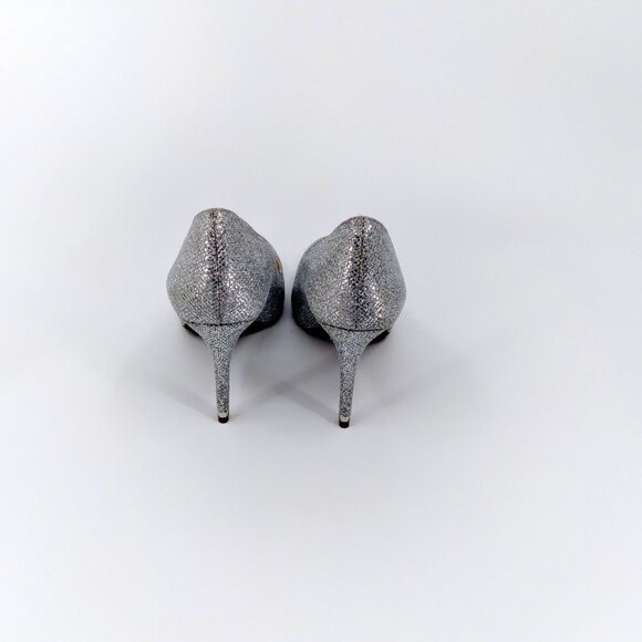 Michael Kors Silver Glitter Pumps Woman Size 7.5 - Picture 4 of 6
